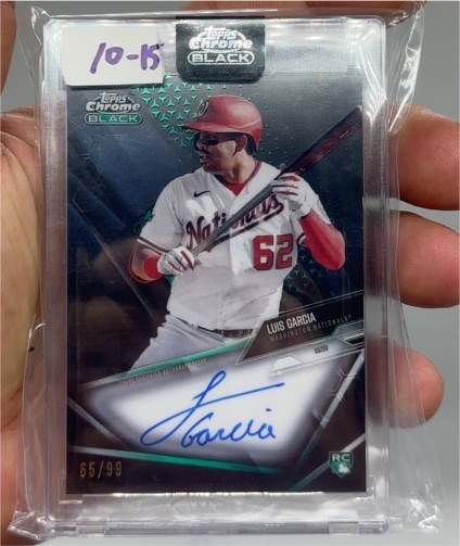 2021 Topps Chrome Black #CBA-LG Luis Garcia — front