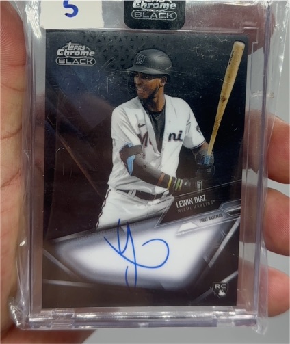 2021 Topps Chrome Black #CBA-LD Lewin Diaz — front