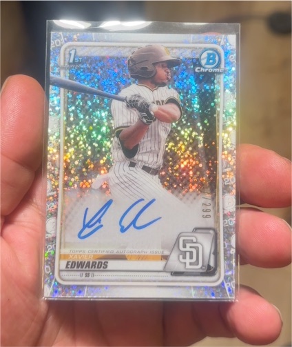 2020 Bowman Chrome Prospects Autographs #CPA-XE Xavier Edwards — front