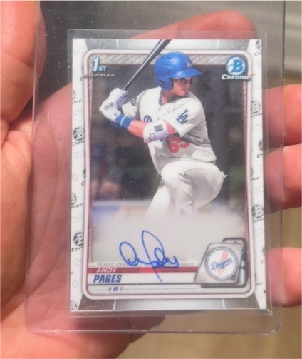2020 Bowman Chrome #CPA-AP Andy Pages — front