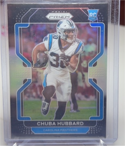 2021 Panini Chronicles Prizm Black #PB-24 Chuba Hubbard — front