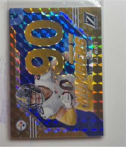 2023 Panini Zenith #27 T.J. Watt Behind the Numbers — front