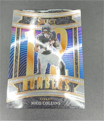 2025 Panini Select #8 Nico Collins Numbers — front