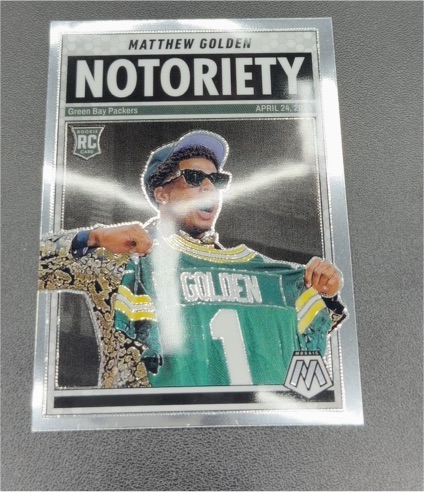 2025 Panini Mosaic #21 Matthew Golden Notoriety — front