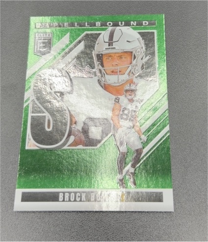 2025 Donruss Elite Spellbound Green #S Brock Bowers — front