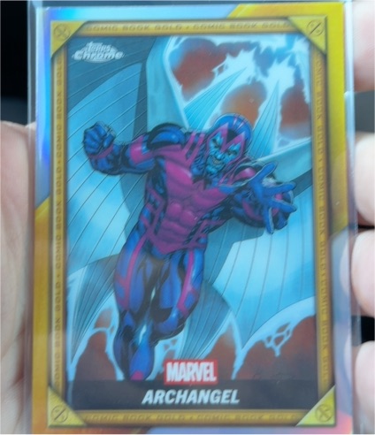 2025 Topps Chrome Deadpool Comic Book Gold #CB-15 Archangel — front