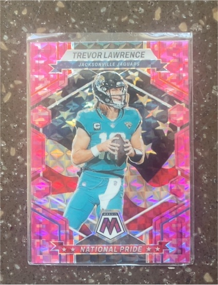 2023 Panini Mosaic #256 Trevor Lawrence National Pride Pink Camo — front