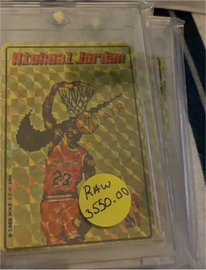 1985 Nike Michael Jordan Air Gold Jewel Prism Sticker — front