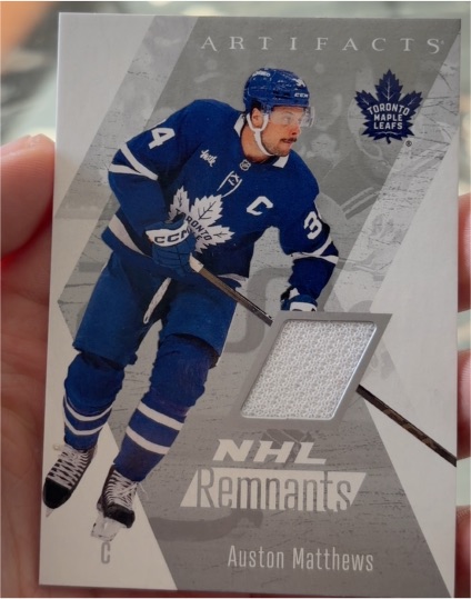 2025-26 Upper Deck Artifacts NHL Remnants #NR-1 Auston Matthews — front