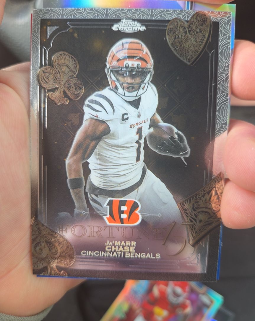 2025 Topps Chrome Fortune 15 #F15-2 Ja'Marr Chase — front