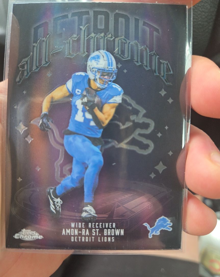 2025 Topps Chrome #ACT-7 Amon-Ra St. Brown — front