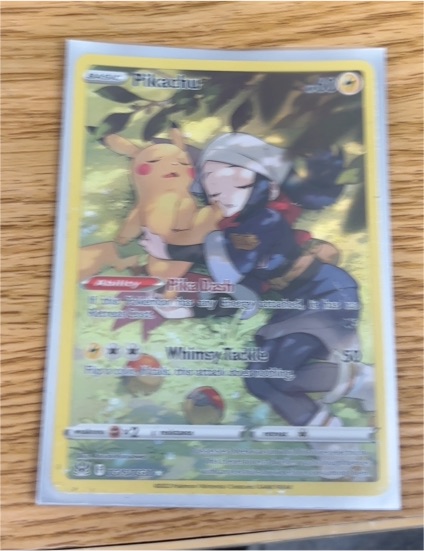 2022 Pokémon Lost Origin #TG05/TG30 Pikachu Trainer Gallery Full Art Holo — front