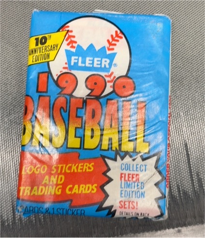 1990 Fleer Baseball 10th Anniversary Edition Wax Pack — front