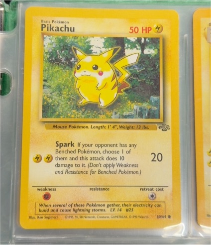 1999 Pokémon #60 Pikachu — front