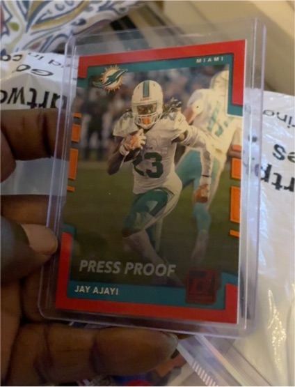 2017 Donruss #105 Jay Ajayi Press Proof Red — front
