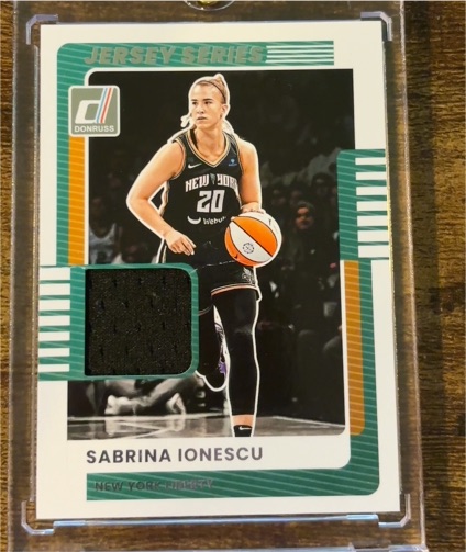 2025 Donruss WNBA Jersey Series #22 Sabrina Ionescu — front