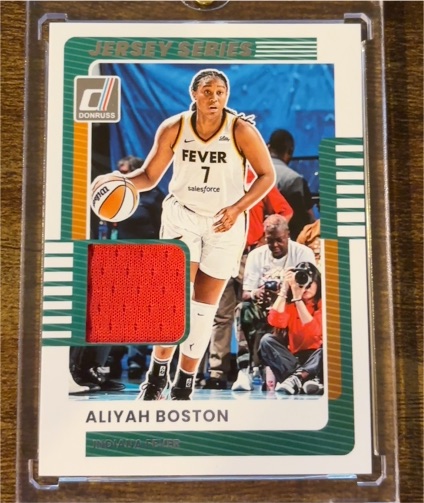 2025 Donruss WNBA Jersey Series #11 Aliyah Boston — front