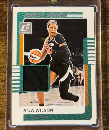 2025 Panini Donruss WNBA #49 A'ja Wilson Jersey Series — front
