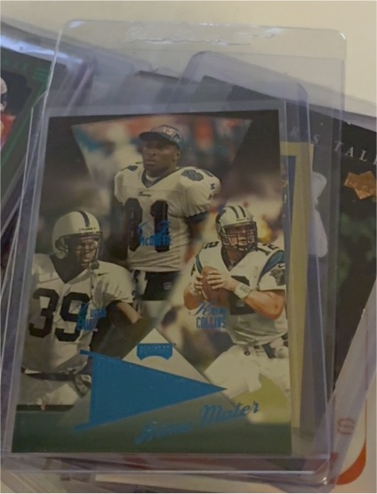 1998 Playoff Prestige Alma Maters Blue #20 Dan Marino Curtis Martin Craig Heyward — front