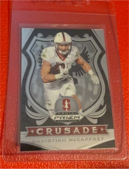 2020 Panini Prizm Draft Picks Crusade #25 Christian McCaffrey — front