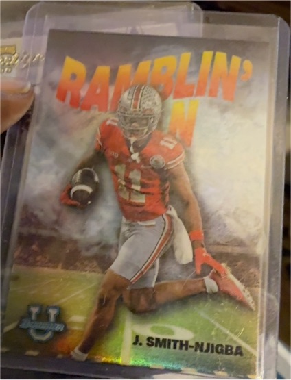 2022 Bowman University Chrome Ramblin' Man #RM-8 Jaxon Smith-Njigba — front