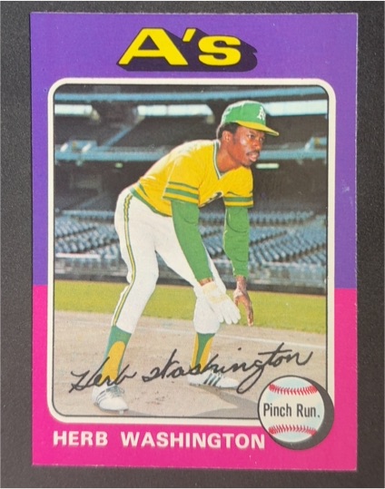 1975 Topps #407 Herb Washington — front