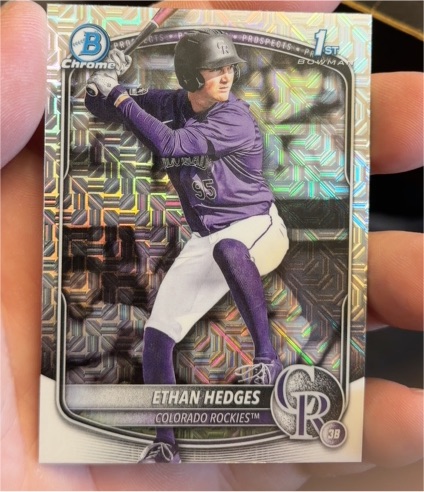 2025 Bowman Draft Chrome Mojo Refractor #BDC-148 Ethan Hedges — front