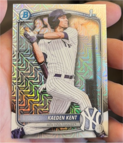 2025 Bowman Draft Chrome #BDC-65 Kaeden Kent Mojo Refractor — front