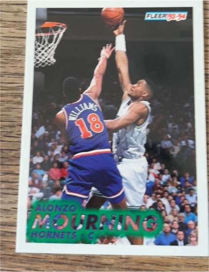 1993-94 Fleer #22 Alonzo Mourning — front
