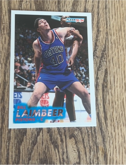 1993-94 Fleer #60 Bill Laimbeer Detroit Pistons — front