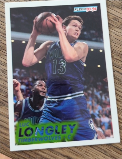 1993-94 Fleer #124 Luc Longley — front