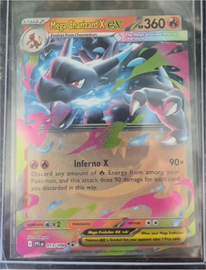 Mega Charizard X ex 013/094 Me02: Phantasmal Flames — front