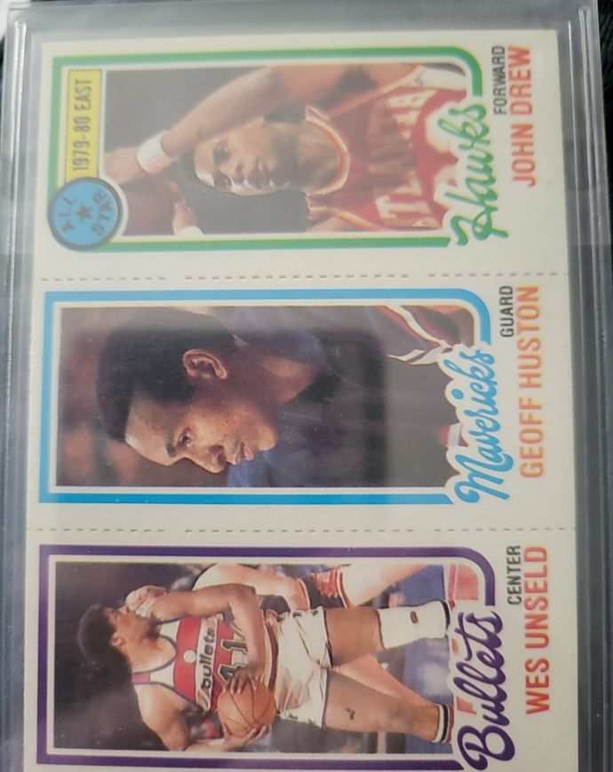1980-81 Topps #5-67-251 Wes Unseld / Geoff Huston / John Drew — front
