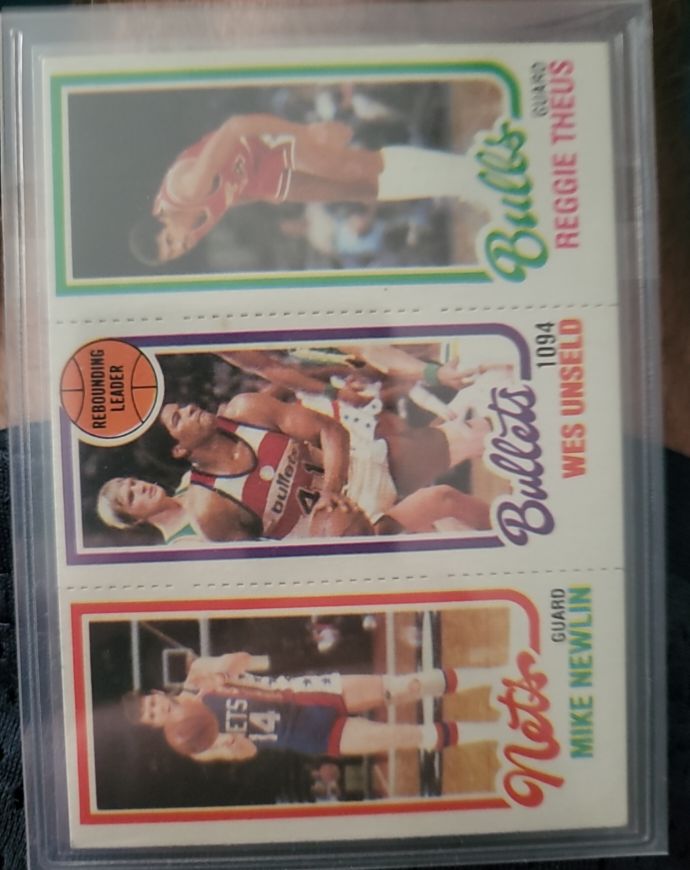 1980-81 Topps #50-243-159 Mike Newlin / Wes Unseld / Reggie Theus — front