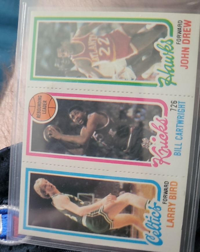 1980-81 Topps #726 Larry Bird Bill Cartwright John Drew — front