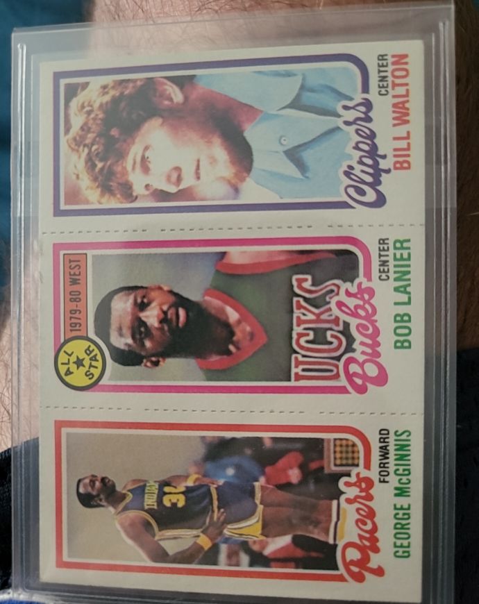 1980-81 Topps #222-10-121 Bill Walton / Bob Lanier / George McGinnis — front