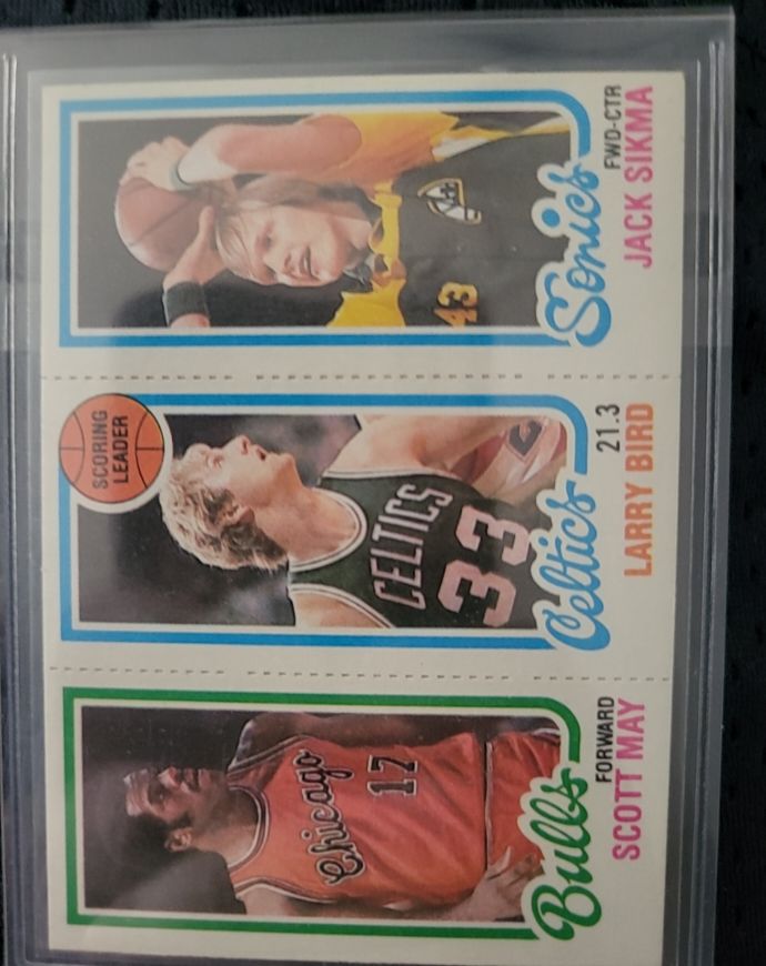 1980-81 Topps #30-47-232 Larry Bird, Jack Sikma, Scott May — front