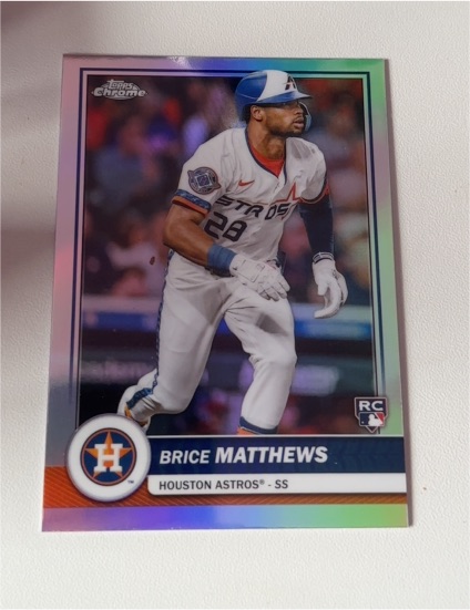 2026 Topps Series 1 Flagship Collection Chrome Refractor #40 Brice Matthews — front