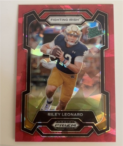 2024 Panini Prizm Draft Picks #106 Riley Leonard Red Ice — front