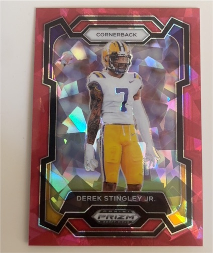 2024 Panini Prizm Draft Picks #53 Derek Stingley Jr. Red Ice — front