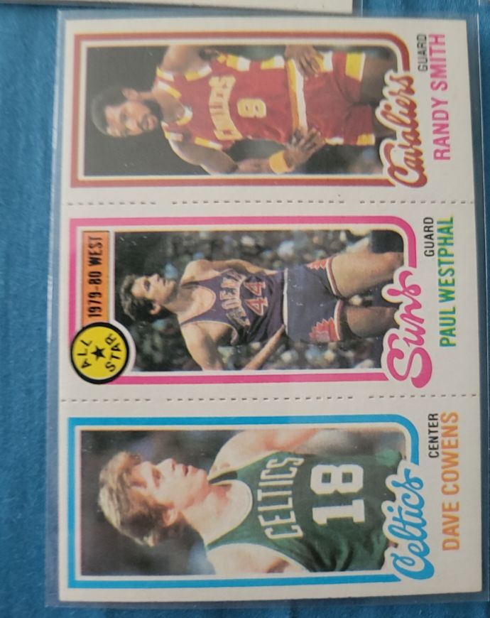 1980-81 Topps #16-36-59 Dave Cowens / Paul Westphal / Randy Smith — front