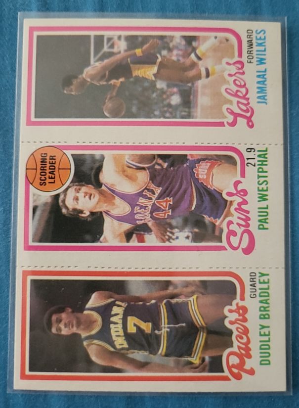 1980-81 Topps Basketball #116/142/186 Dudley Bradley/Paul Westphal/Jamaal Wilkes — front