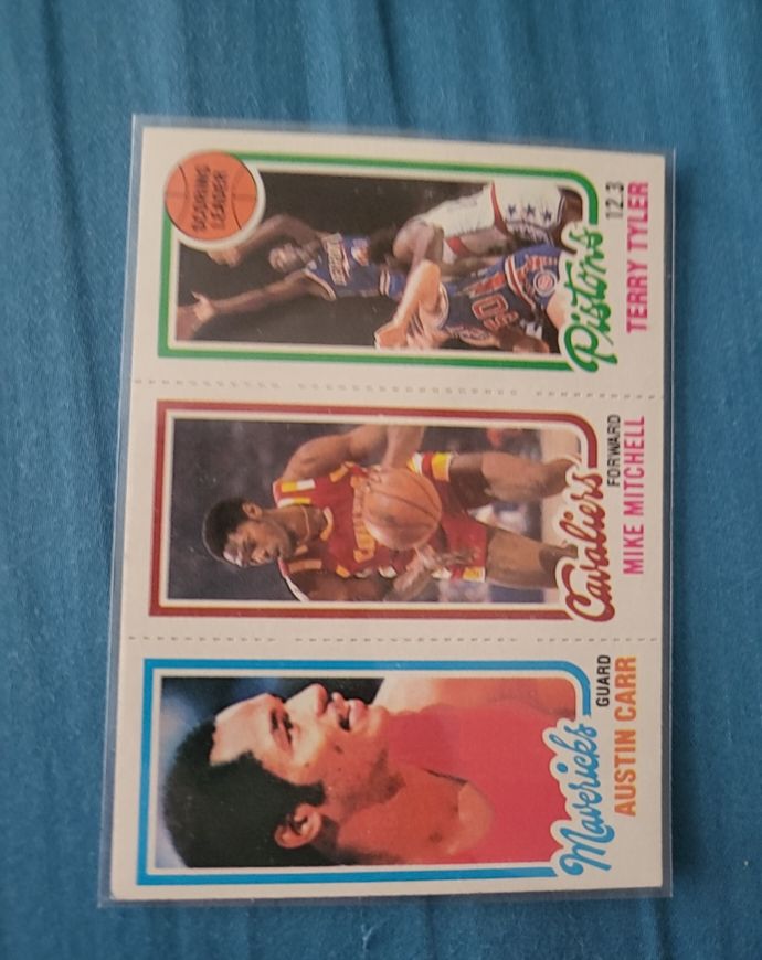 1980-81 Topps #132 Kareem Abdul-Jabbar / #56 Mike Mitchell / #81 Terry Tyler — front