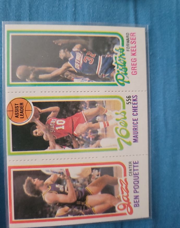 1980-81 Topps #87-176-241 Ben Poquette / Maurice Cheeks / Greg Kelser — front