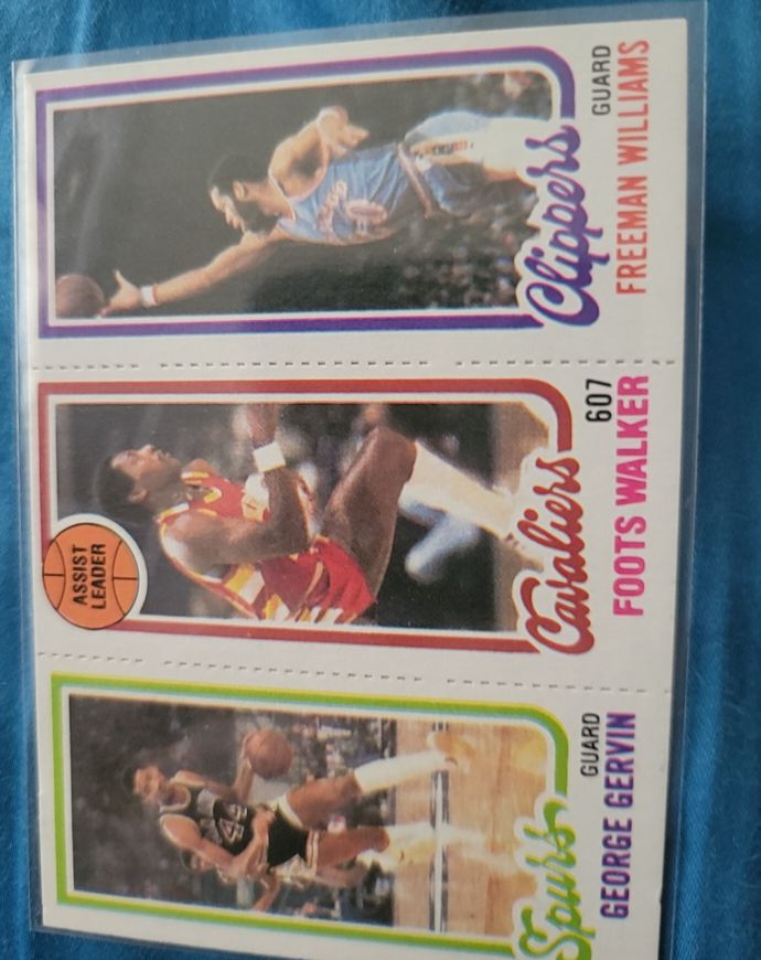 1980-81 Topps Basketball #53-208-223 George Gervin / Foots Walker / Freeman Williams — front