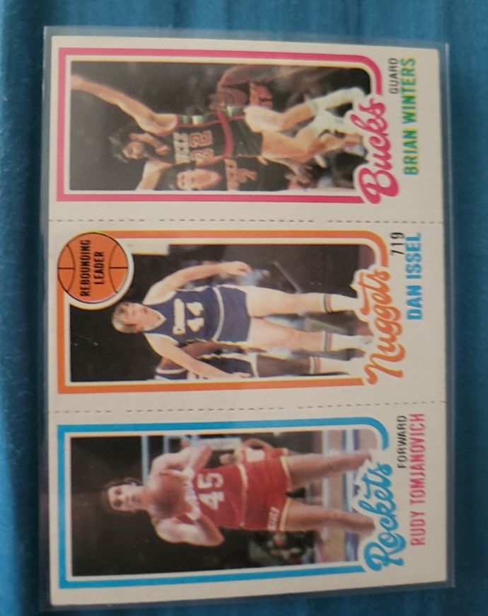 1980-81 Topps #120 Rudy Tomjanovich / Dan Issel / Brian Winters — front