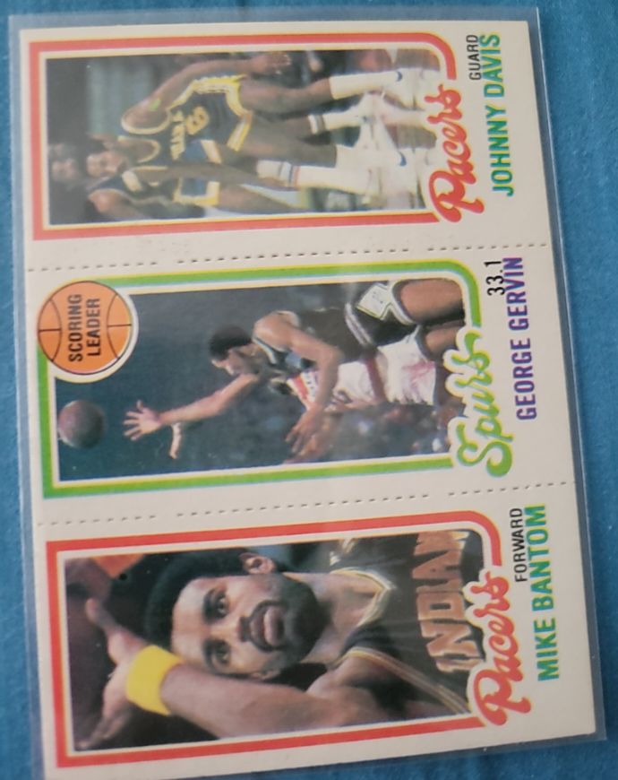 1980-81 Topps #115 / 117 / 204 Mike Bantom / George Gervin / Johnny Davis — front