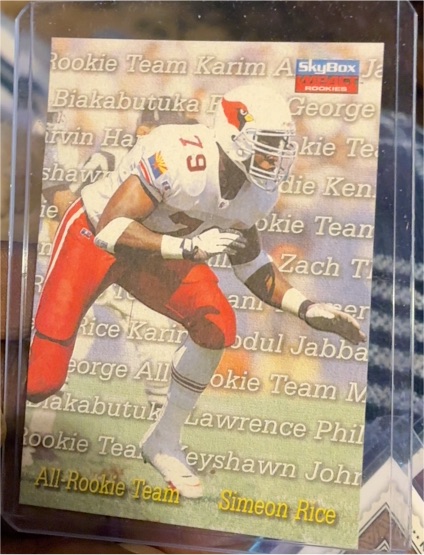 1996 SkyBox Impact Rookies All-Rookie Team Simeon Rice — front