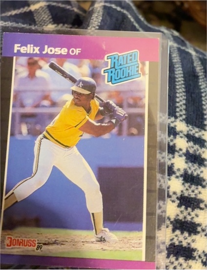 1989 Donruss #38 Felix Jose Rated Rookie — front