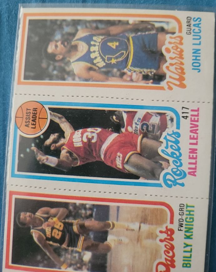1980-81 Topps Basketball #96 / 104 / 120 Billy Knight / Allen Leavell / John Lucas — front